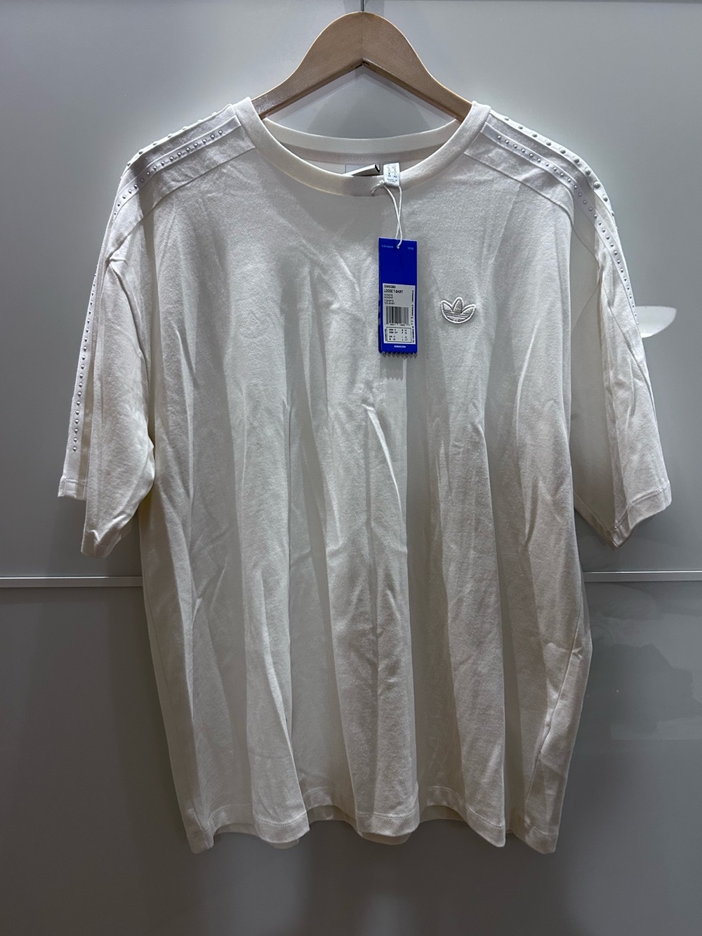 Adidas Cream Short Sleeve Trefoil Tee